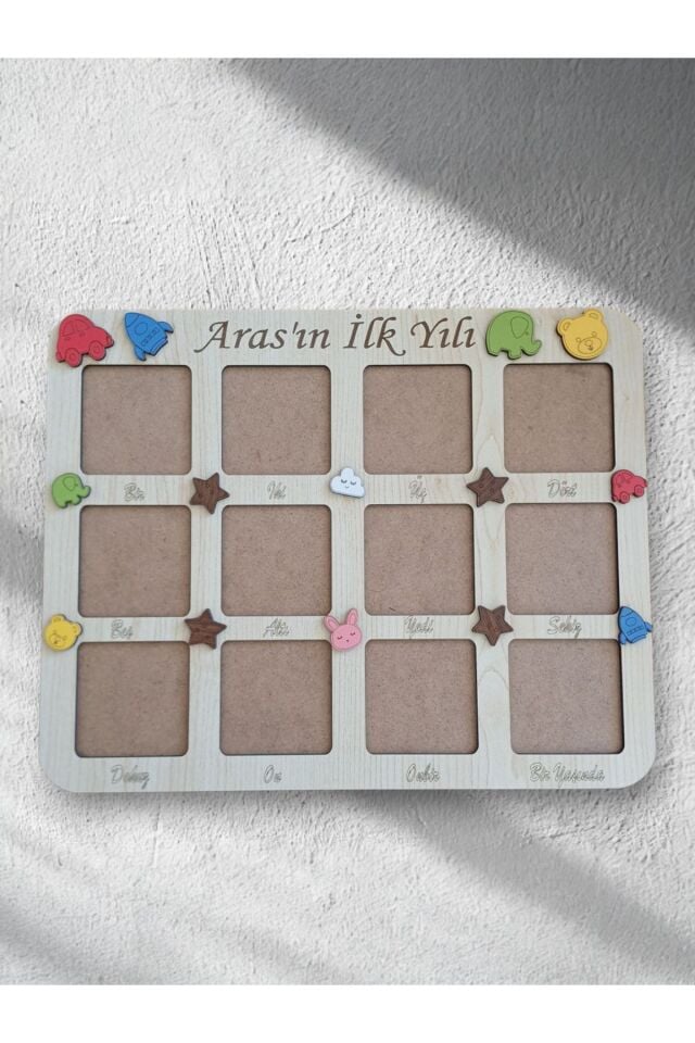 Doğduktan Sonra Ilk 12 Ay Tablo Görüntüleri Hatıra Çerçevesi Anne Bebek Hediyesi Anı Çerçevesi