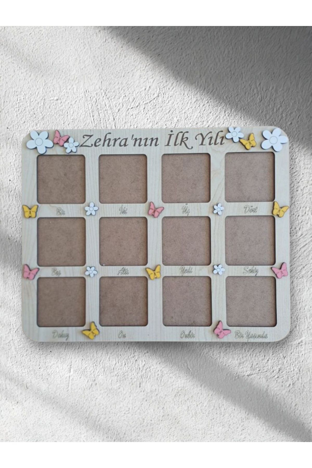 Doğduktan Sonra Ilk 12 Ay Tablo Görüntüleri Hatıra Çerçevesi Anne Bebek Hediyesi Anı Çerçevesi