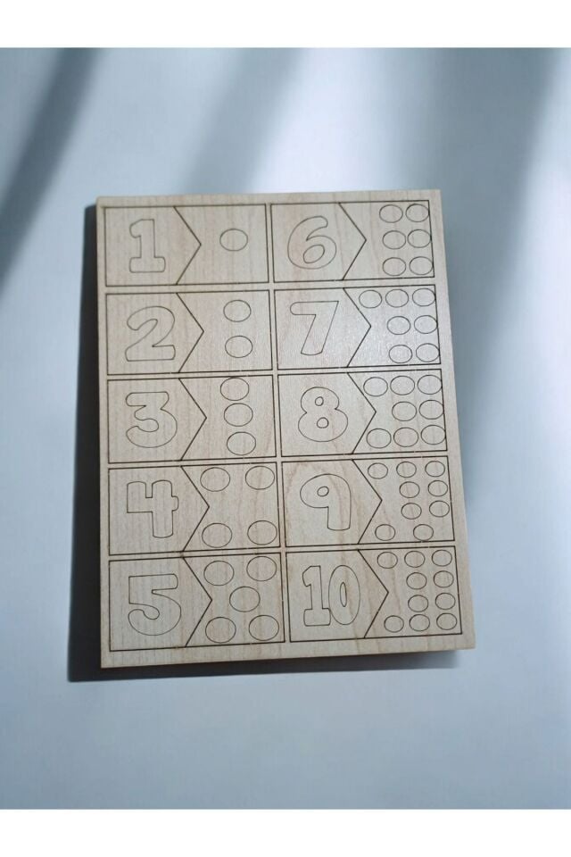 Ahşap Sayılar Puzzle Seti