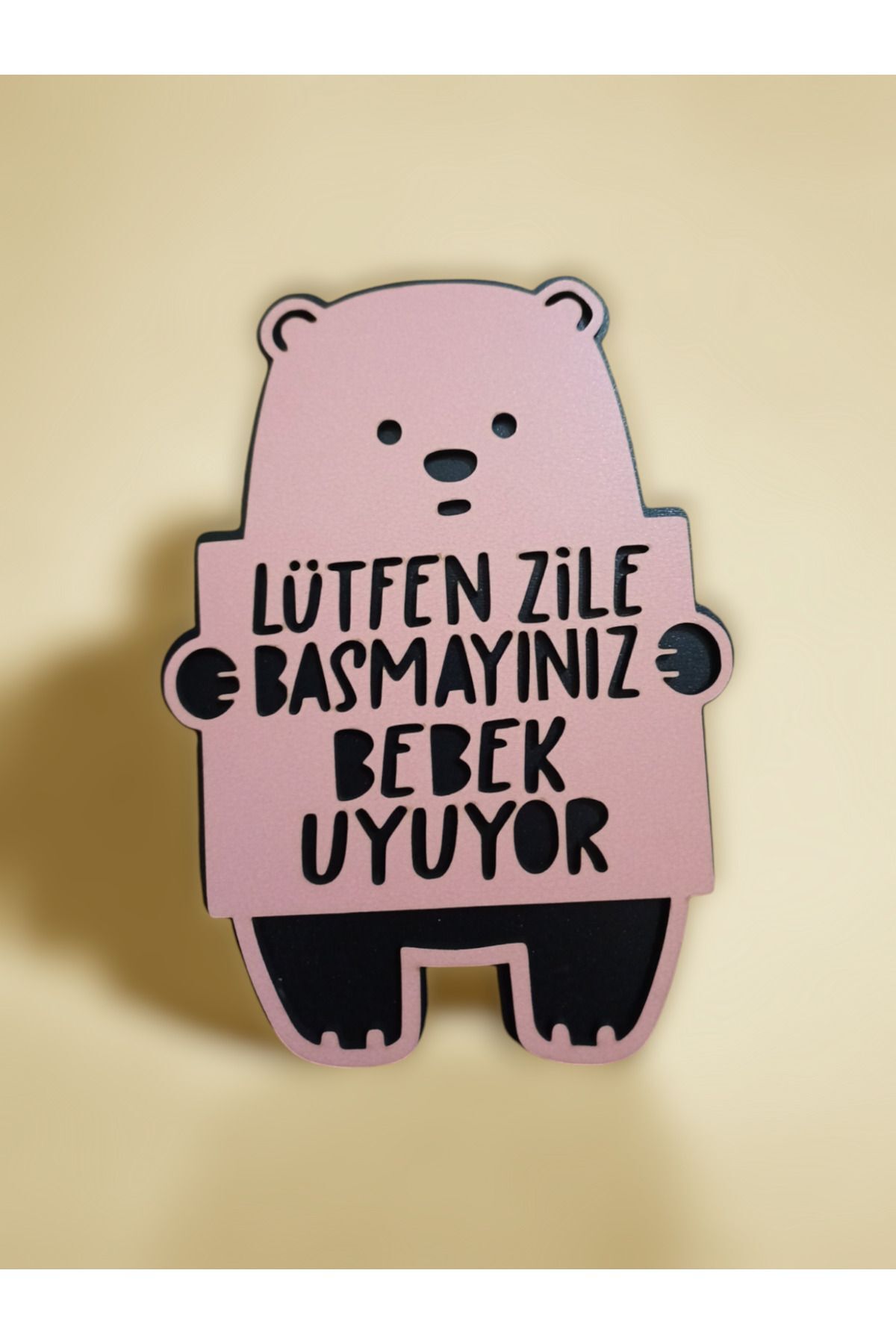 Bebeğim Uyuyor Zile Basmayın YazılıvKapı Süsü