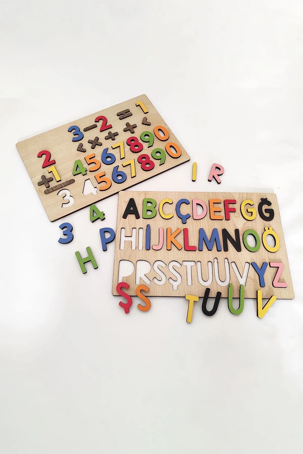 Ahşap Türkçe Harf Rakam Seti Bultak Puzzle