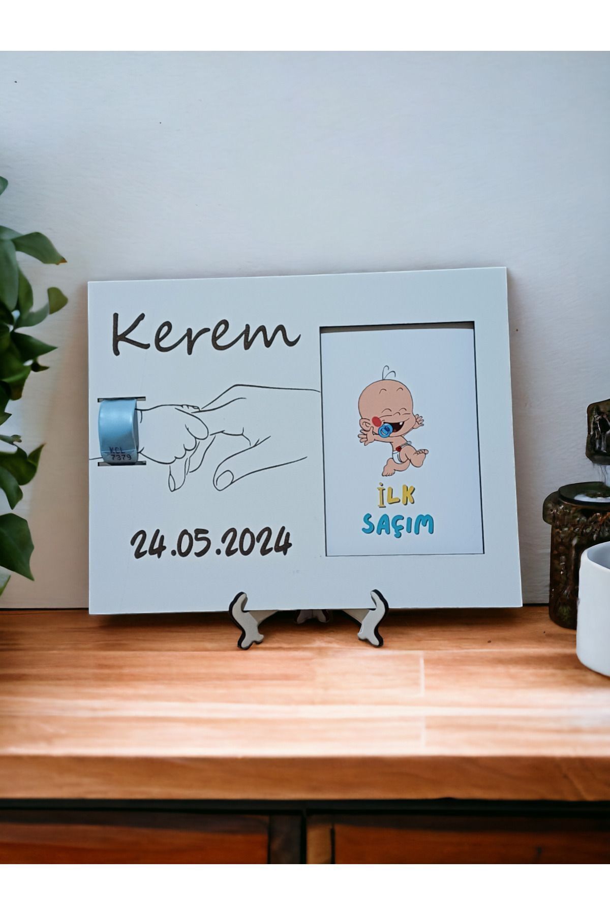 İlk Saçım Bebek Anı Kartı İle Bebeğimin İlk Saç Hatırası (KİŞİYE ÖZEL İSİM VE TARİH)