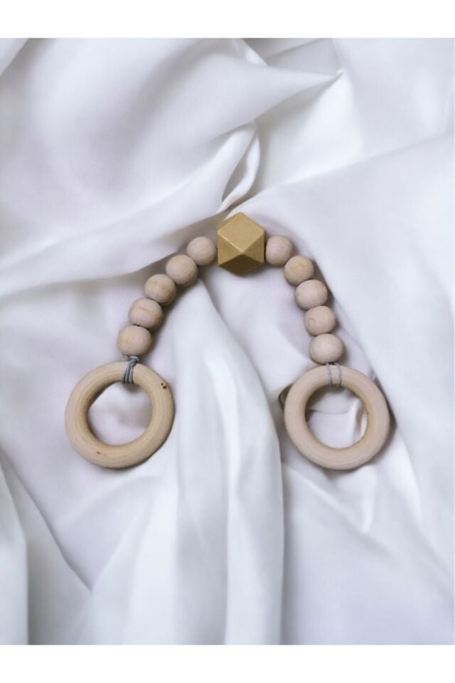 Doğal Ahşap Bebek Diş Kaşıyıcısı ( Doğal Ahşap )