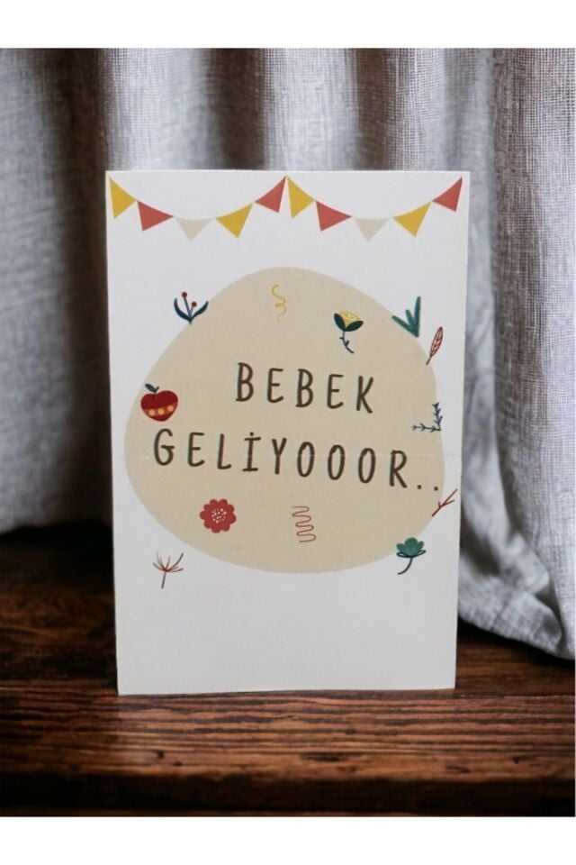 Bebek Geliyor Müjde Anı Kartı - Hamile Anı Kartı