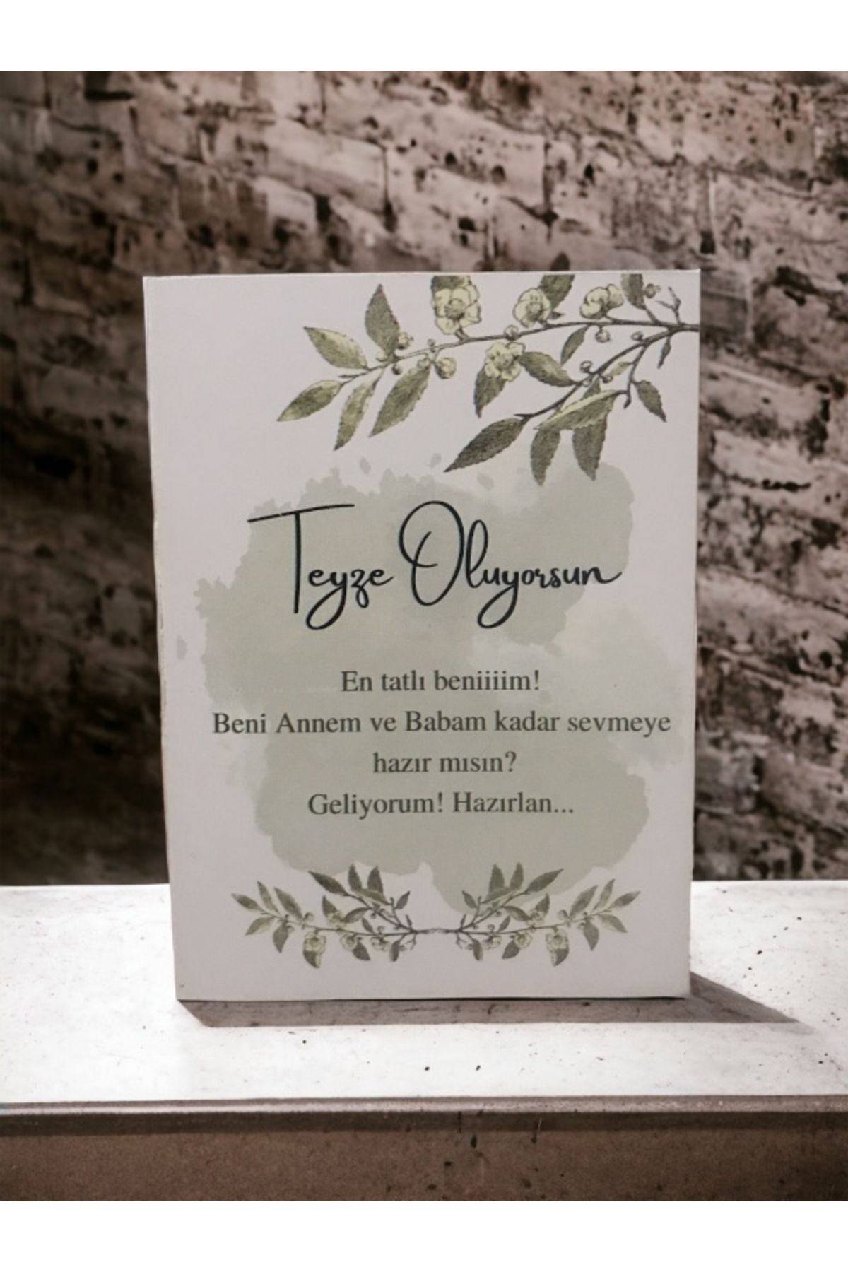 Teyze Oluyorsun Müjde Anı Kartı - Hamile Anı Kartı