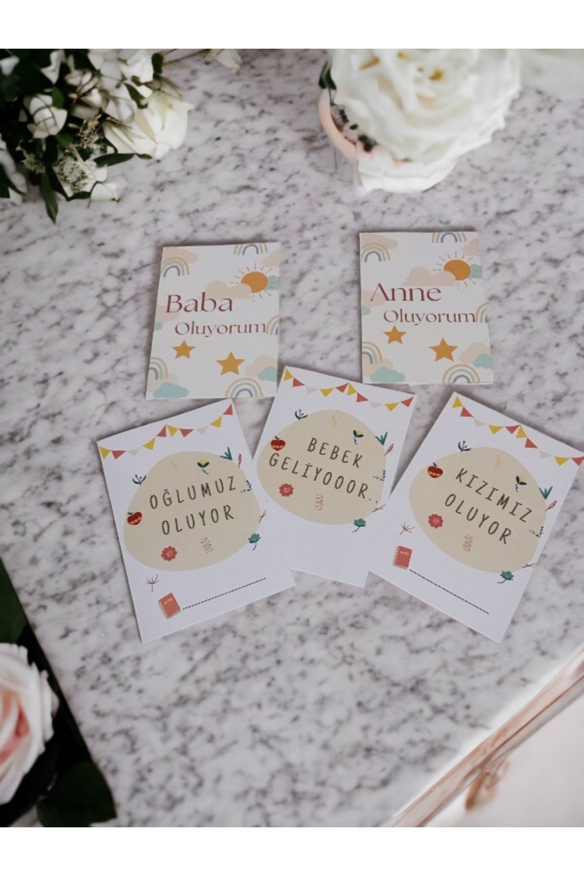 Anne Baba Bebek Müjde Anı Kartı - Hamile Anı Kartı