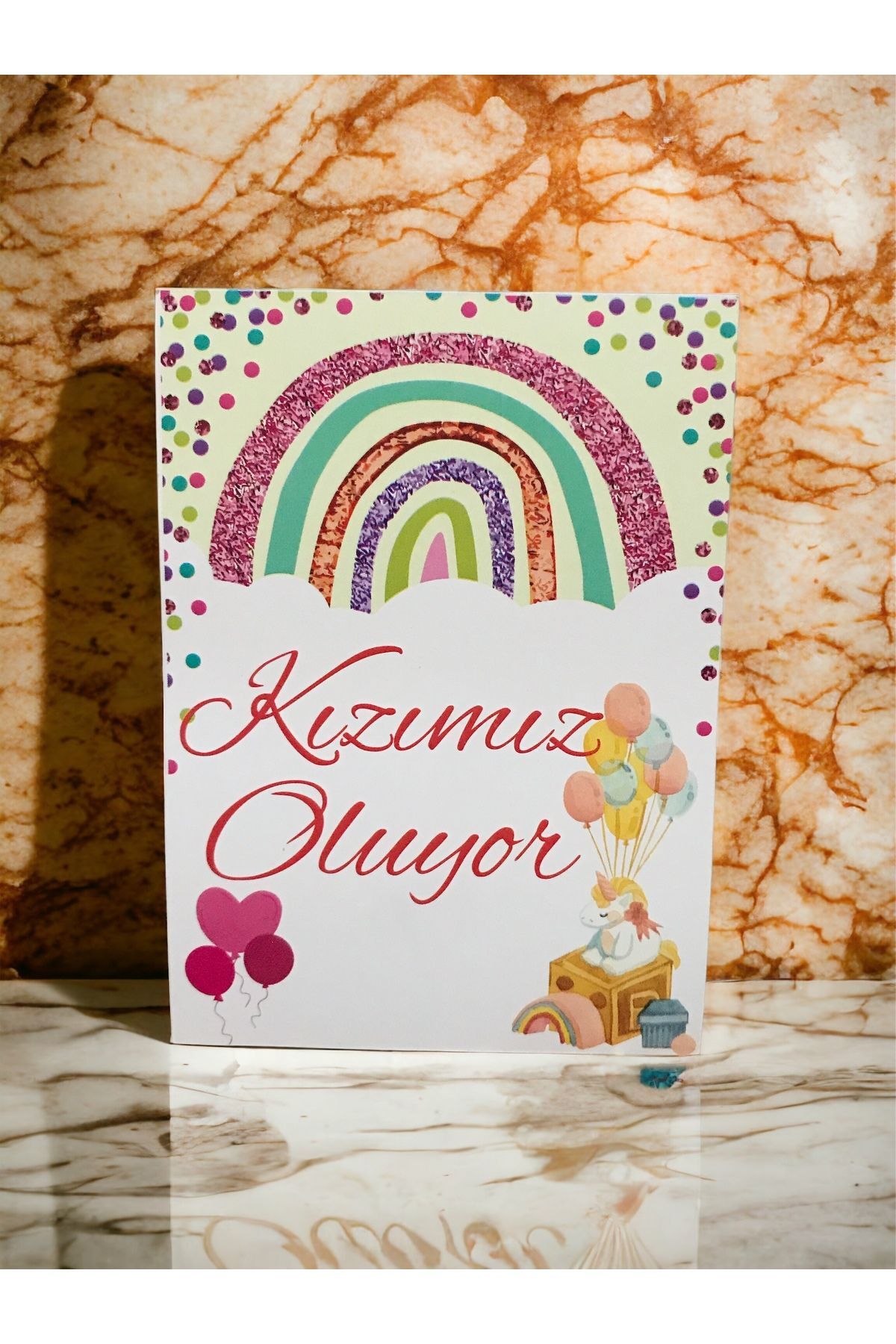 Kızımız Oluyor Müjde Anı Kartı - Hamile Anı Kartı