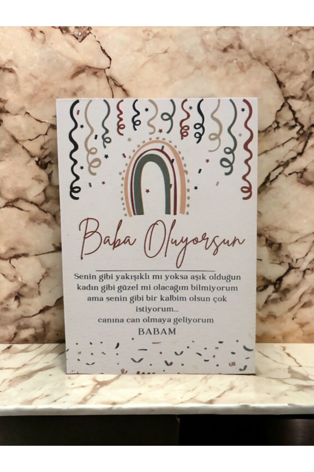 Baba Oluyorsun Müjde Anı Kartı - Hamile Anı Kartı