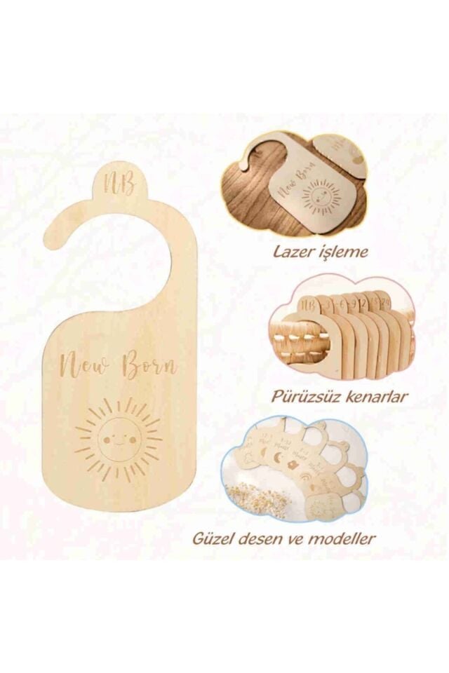 Bebek Çocuk Dolap Organizer Bebek Kıyafet Ayırıcı Askılık Ayraç 0- 24 Aylık Anı Kartları 7 Adet