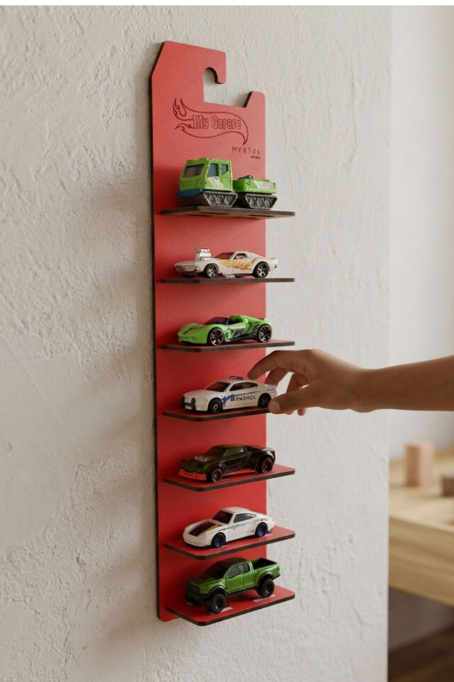 7'li Kule Araba Sergileme Standı – My Garage | Ahşap Koleksiyon Standı