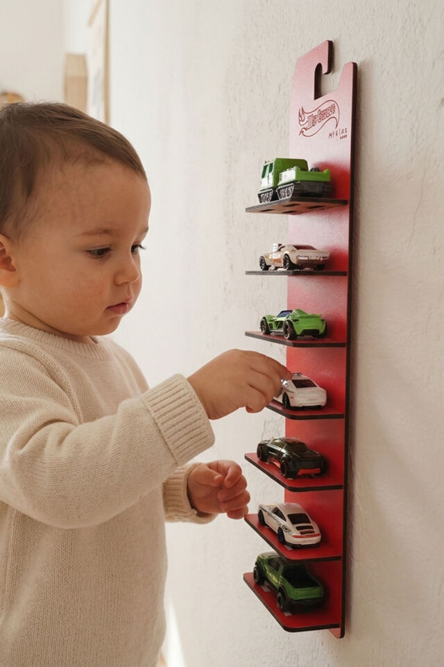 7'li Kule Araba Sergileme Standı – My Garage | Ahşap Koleksiyon Standı