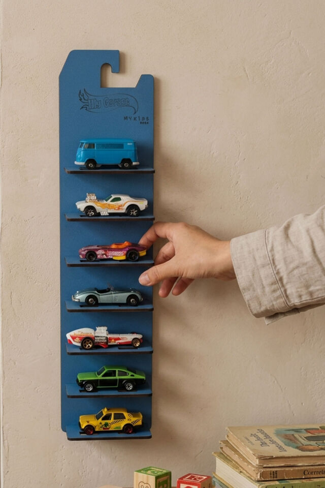 7'li Kule Araba Sergileme Standı – My Garage | Ahşap Koleksiyon Standı